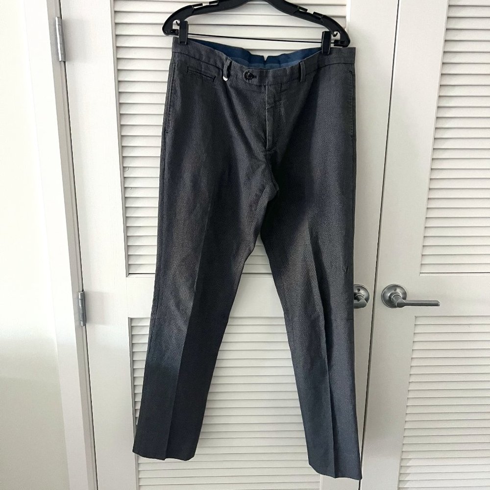 Cotton STRAIGHT-FIT  TEXTURED  Trousers